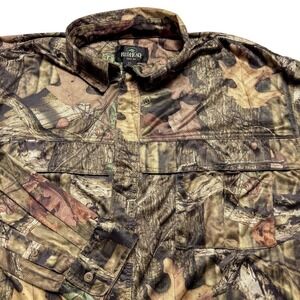RedHead Shirt Mens 2XL Brown Camo Break-Up Infinity Hunting Button Front Pockets